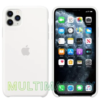 Чехол для телефона Apple Silicone Case для iPhone 11 Pro Max (белый)